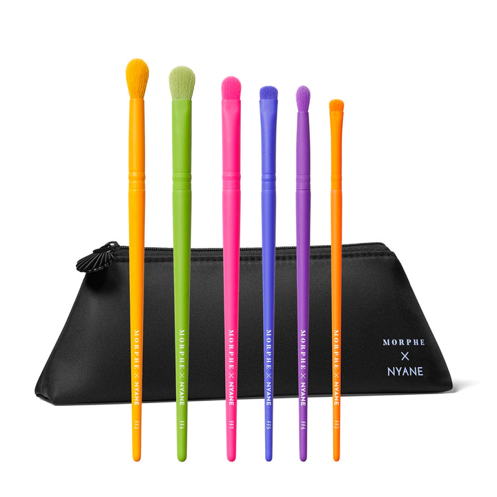 Morphe X Nyane Vibrant Blends 6-Piece Eye Brush Set + Bag
